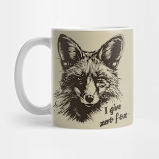 Hand drawn fox giving zero fox Mug